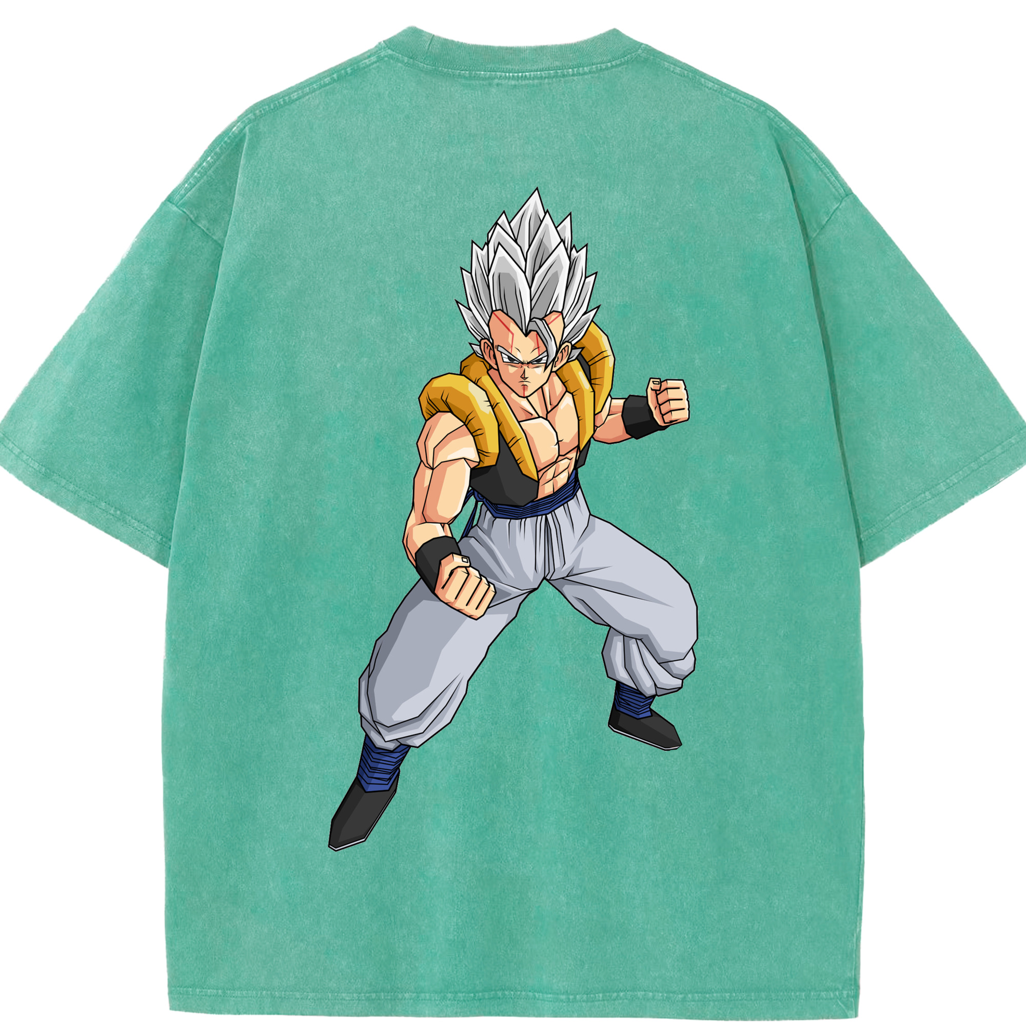 （画像用） ドラゴンボール ベジータ四世（Bejīta Yonsei）DRAGON BALL Vegeta IV 綿100% ヴィンテージ風 半袖Tシャツ（背面プリント）